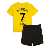 Camisa de time de futebol Borussia Dortmund Giovanni Reyna #7 Replicas 1º Equipamento Infantil 2023-24 Manga Curta (+ Calças curtas)